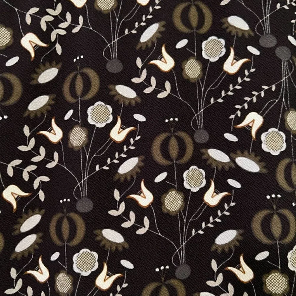 NWT LuLaRoe Cassie Black Tan White Floral Pattern Pencil Skirt Size XS
